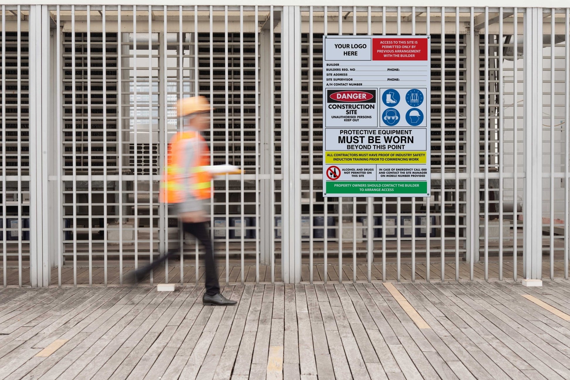 Construction Site Entry Building Sign - New Signs