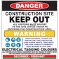 Construction Site Entry Danger and Test And Tag Sign - New Signs