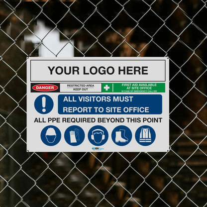 Construction Site Entry Danger Restricted Area Sign - New Signs