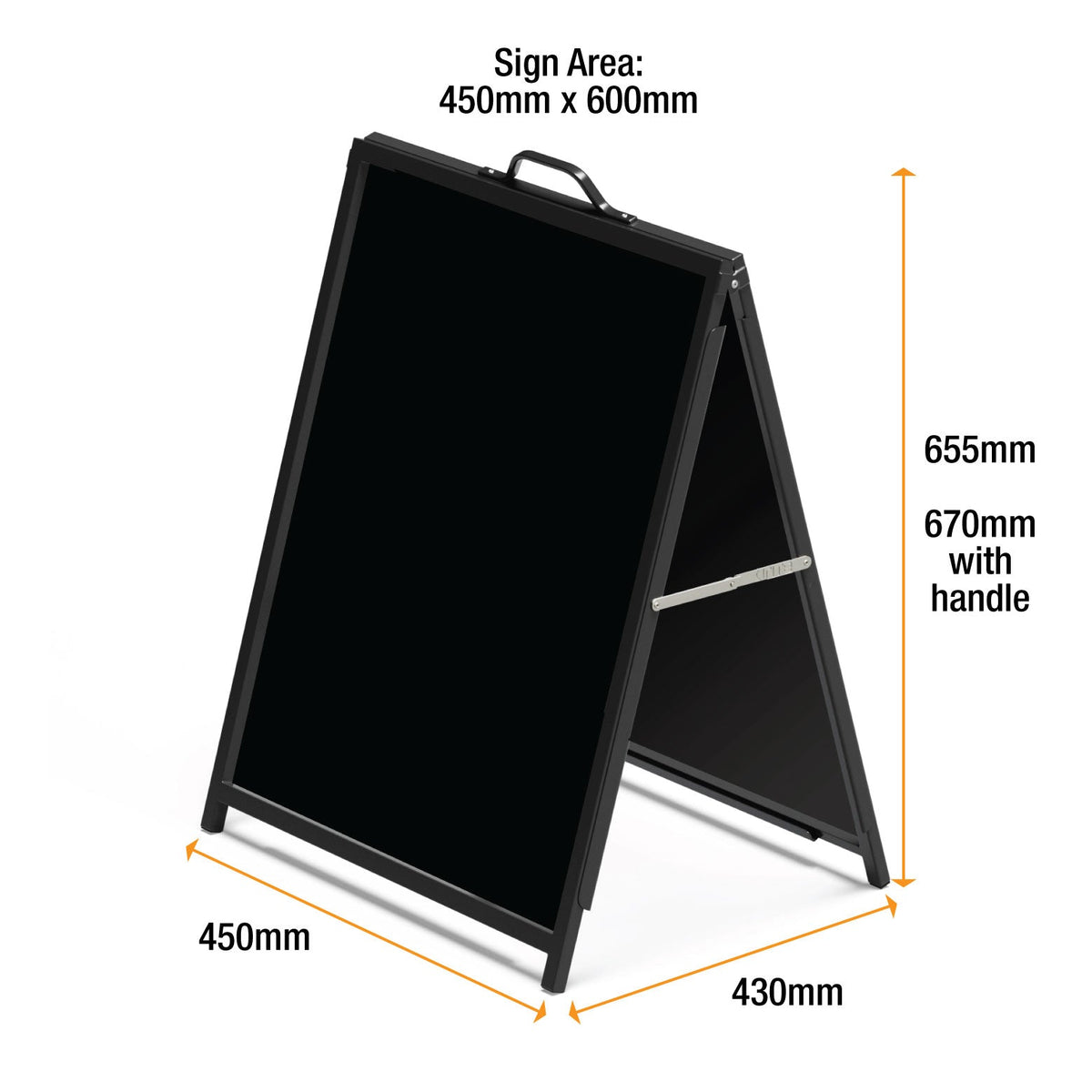 Corflute Insert A-Frame - Portrait - Frame Only (600mm x 450mm) - New Signs