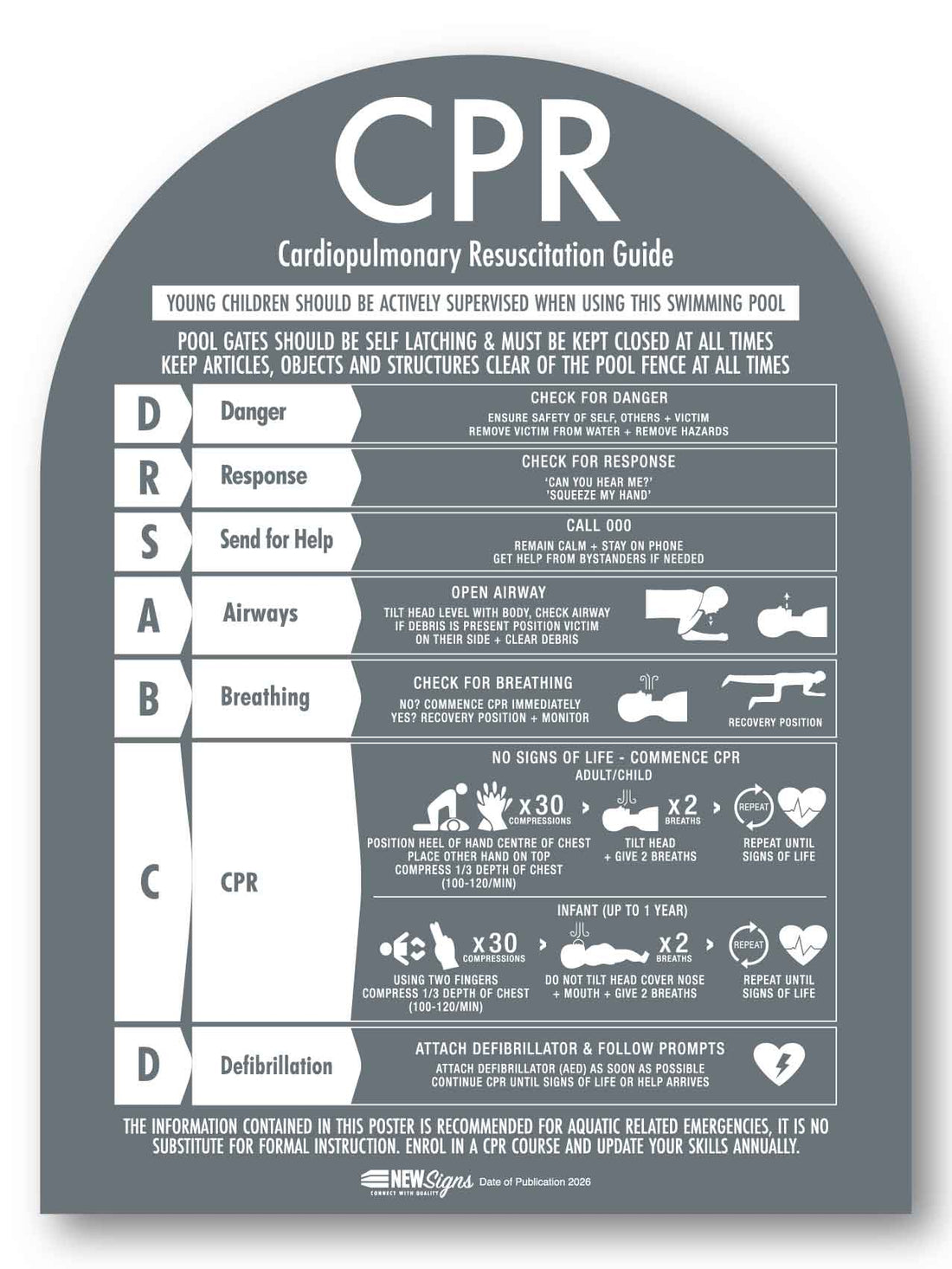 CPR Sign Arch Charcoal Background – New Signs