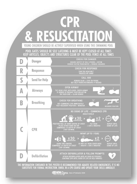 CPR Sign Arch Grey Background - New Signs