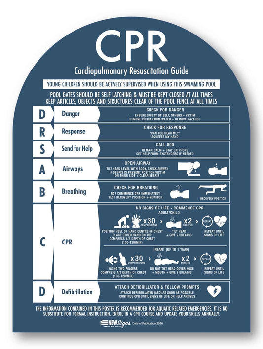 CPR Sign Arch Navy Background - New Signs