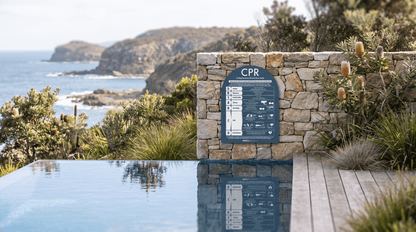 CPR Sign Arch Navy Background - New Signs