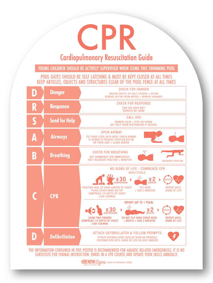 CPR Sign Arch Peach - New Signs