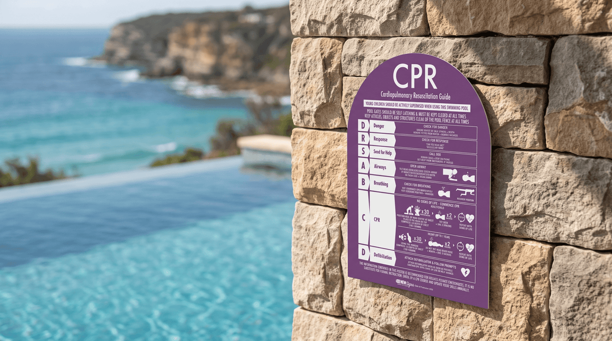 CPR Sign Arch Plum Background - New Signs