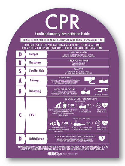CPR Sign Arch Plum Background - New Signs