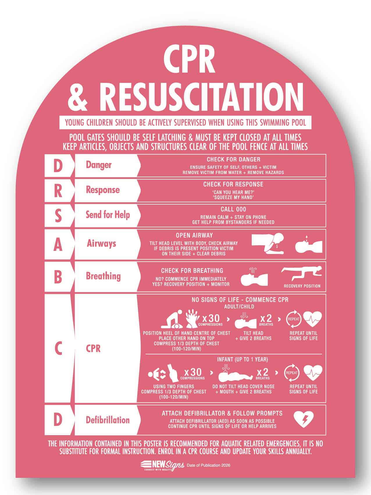CPR Sign Arch Rose Background - New Signs