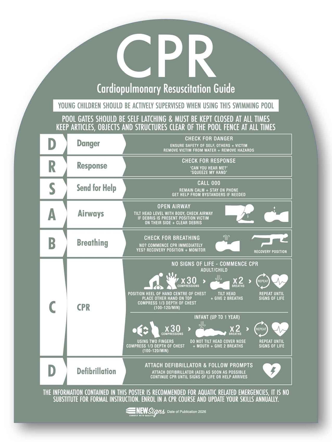 CPR Sign Arch Sage Background – New Signs
