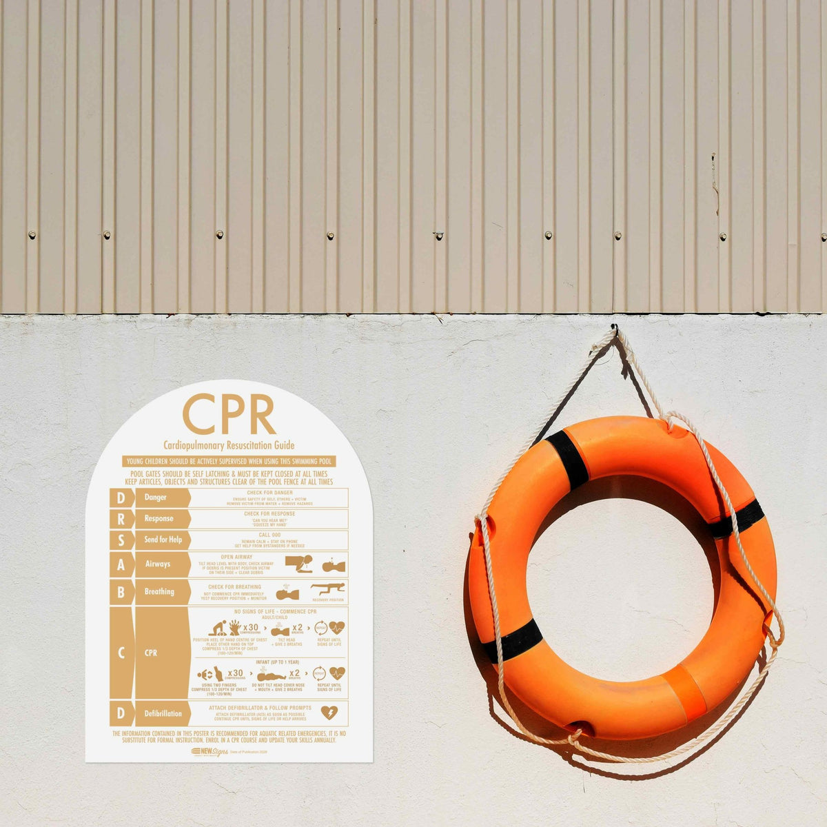 CPR Sign Arch Sand - New Signs