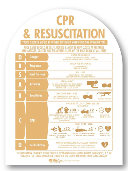 CPR Sign Arch Sand - New Signs