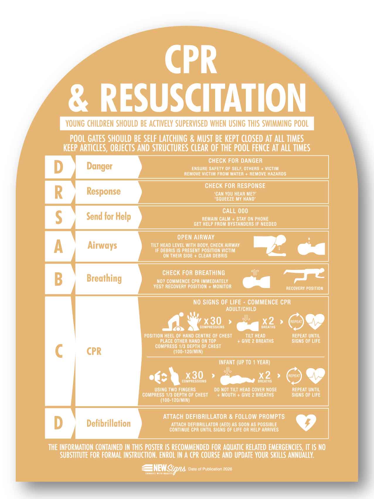 CPR Sign Arch Sand Background - New Signs