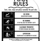 CPR Sign & Pool Rules Sign Pack Arch Black - New Signs
