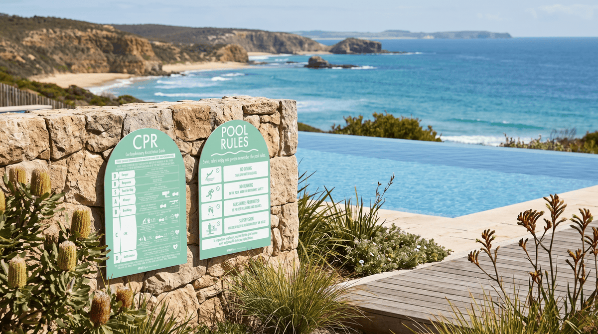 CPR Sign & Pool Rules Sign Pack Arch Mint Background - New Signs