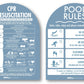 CPR Sign & Pool Rules Sign Pack Arch Ocean Background - New Signs