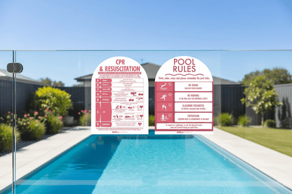 CPR Sign & Pool Rules Sign Pack Arch Rose - New Signs