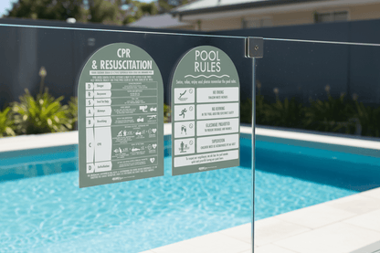 CPR Sign & Pool Rules Sign Pack Arch Sage Background - New Signs