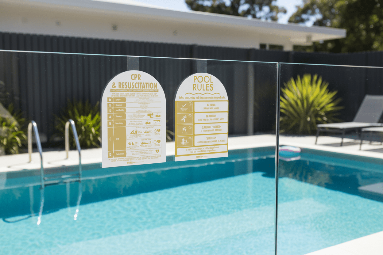 CPR Sign & Pool Rules Sign Pack Arch Sunshine - New Signs
