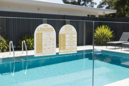 CPR Sign & Pool Rules Sign Pack Arch Sunshine - New Signs