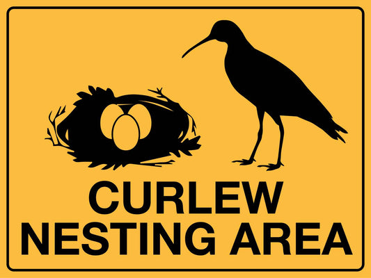 Curlew Nesting Area Sign - New Signs
