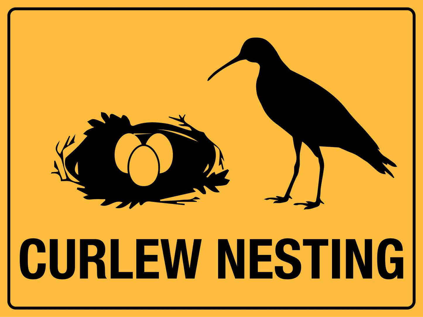 Curlew Nesting Sign - New Signs