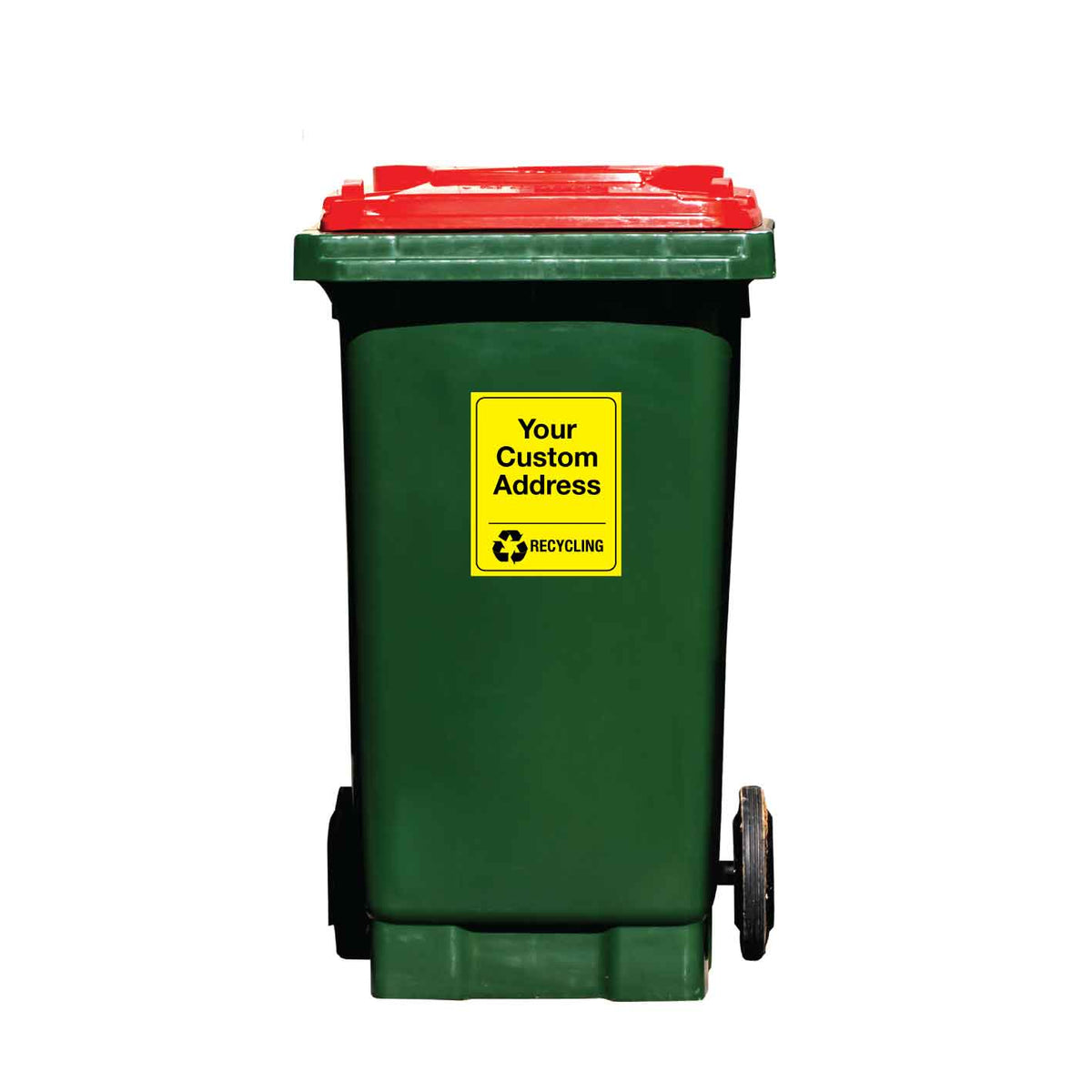Custom Address & Recycling Wheelie Bin Stickers - New Signs