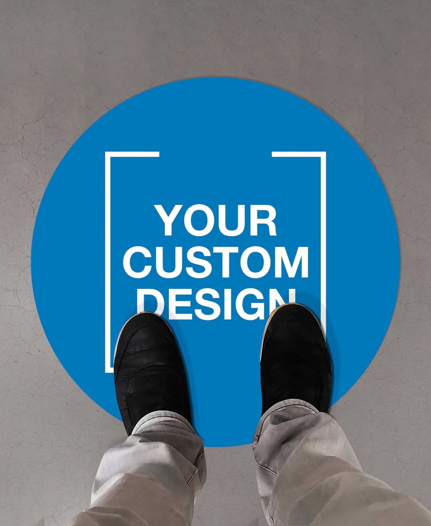 Custom Circle Vinyl Sticker + Anti - Slip - New Signs