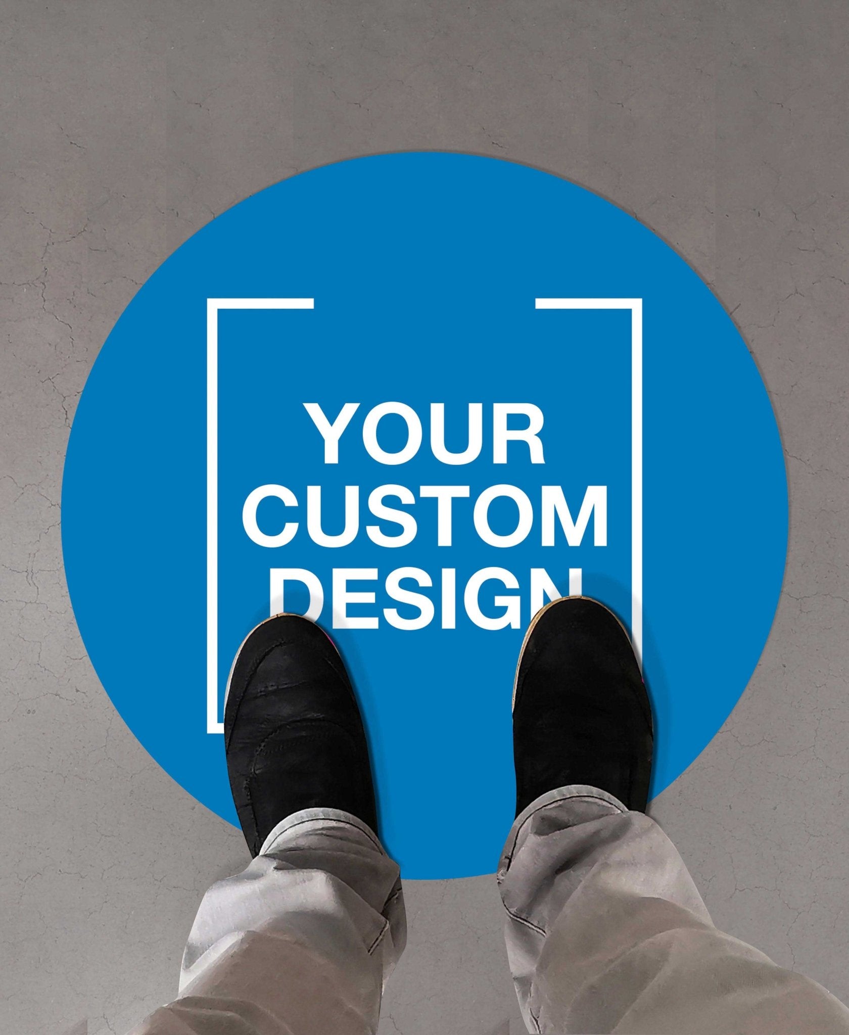 Custom Circle Vinyl Sticker + Anti - Slip - New Signs