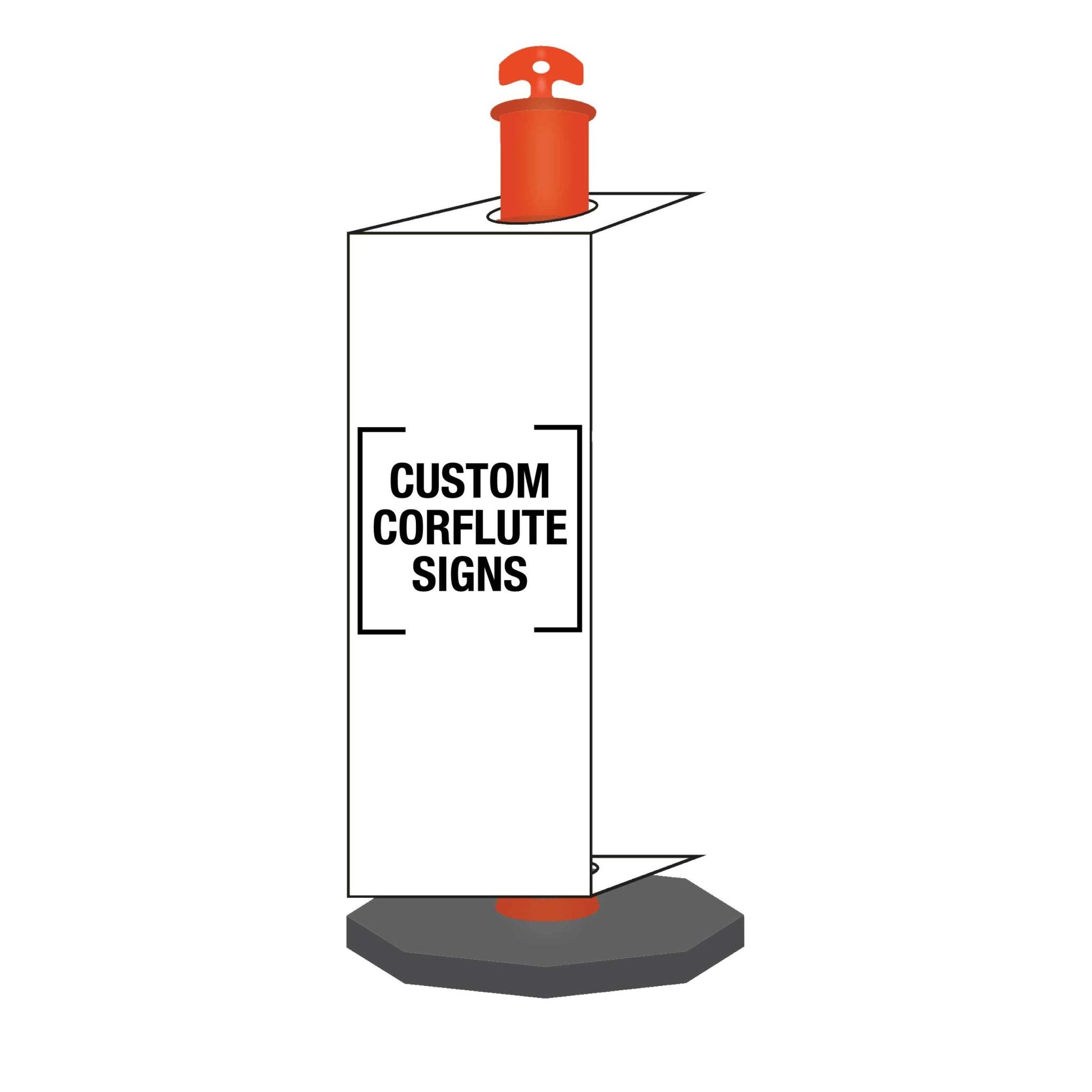 Custom - Corflute Bollard Traffic Signs - New Signs