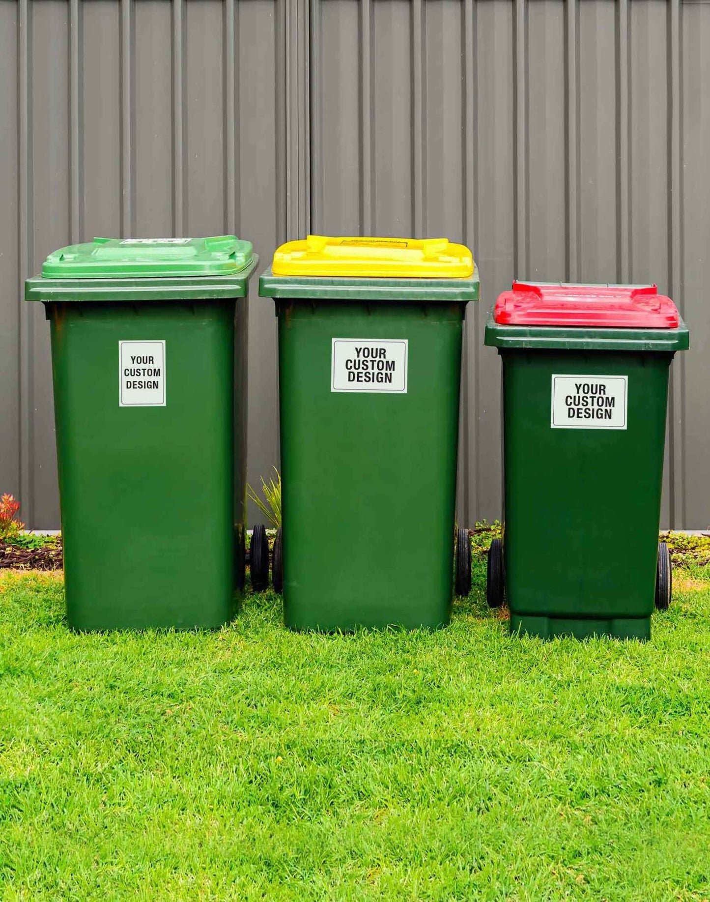 Custom Design Wheelie Bin Stickers - New Signs