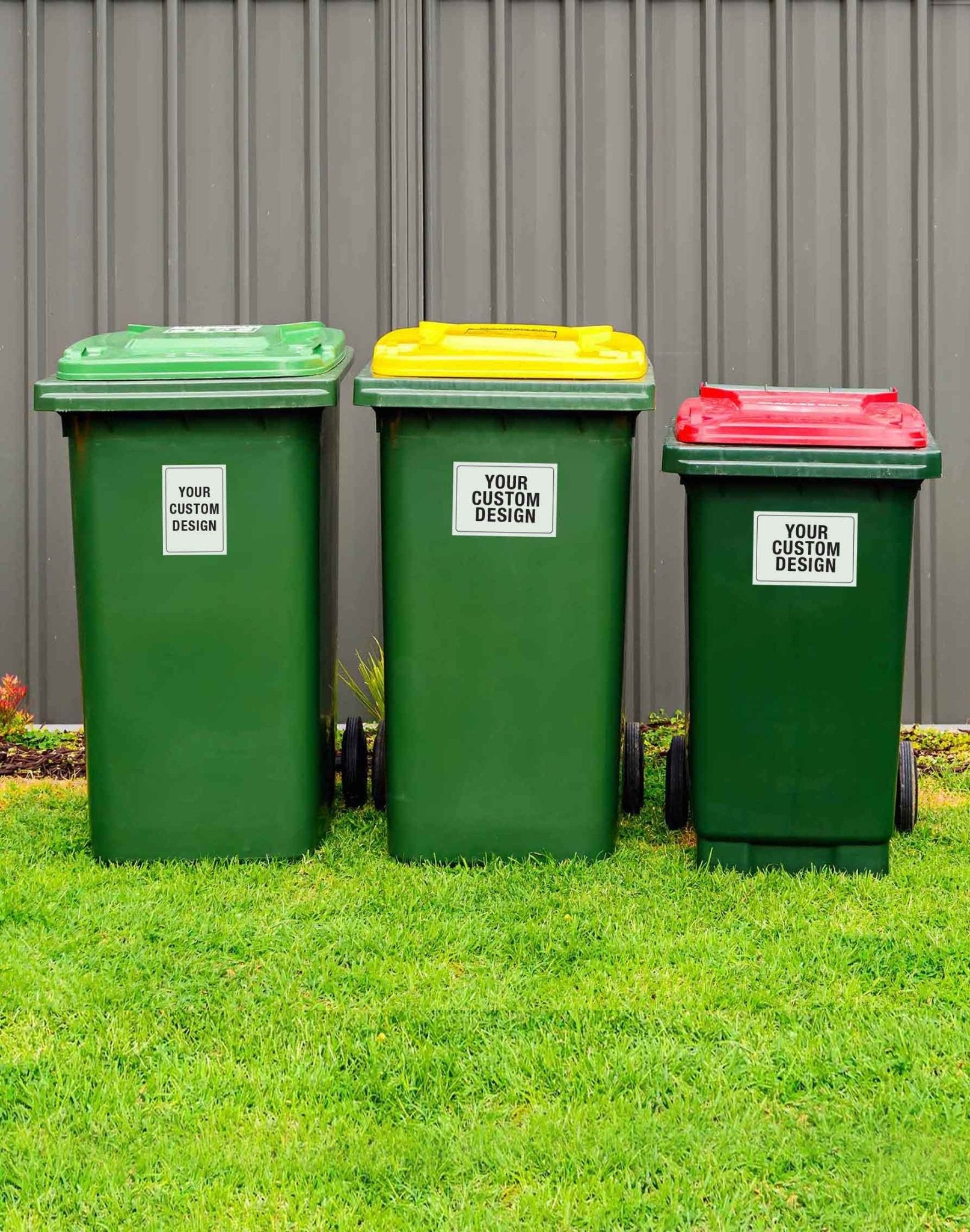 Custom Design Wheelie Bin Stickers - New Signs