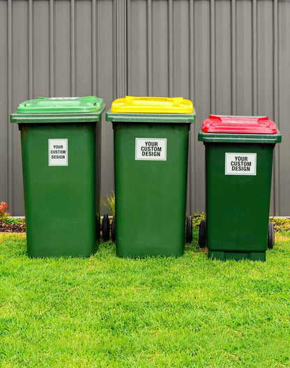 Custom Design Wheelie Bin Stickers - New Signs