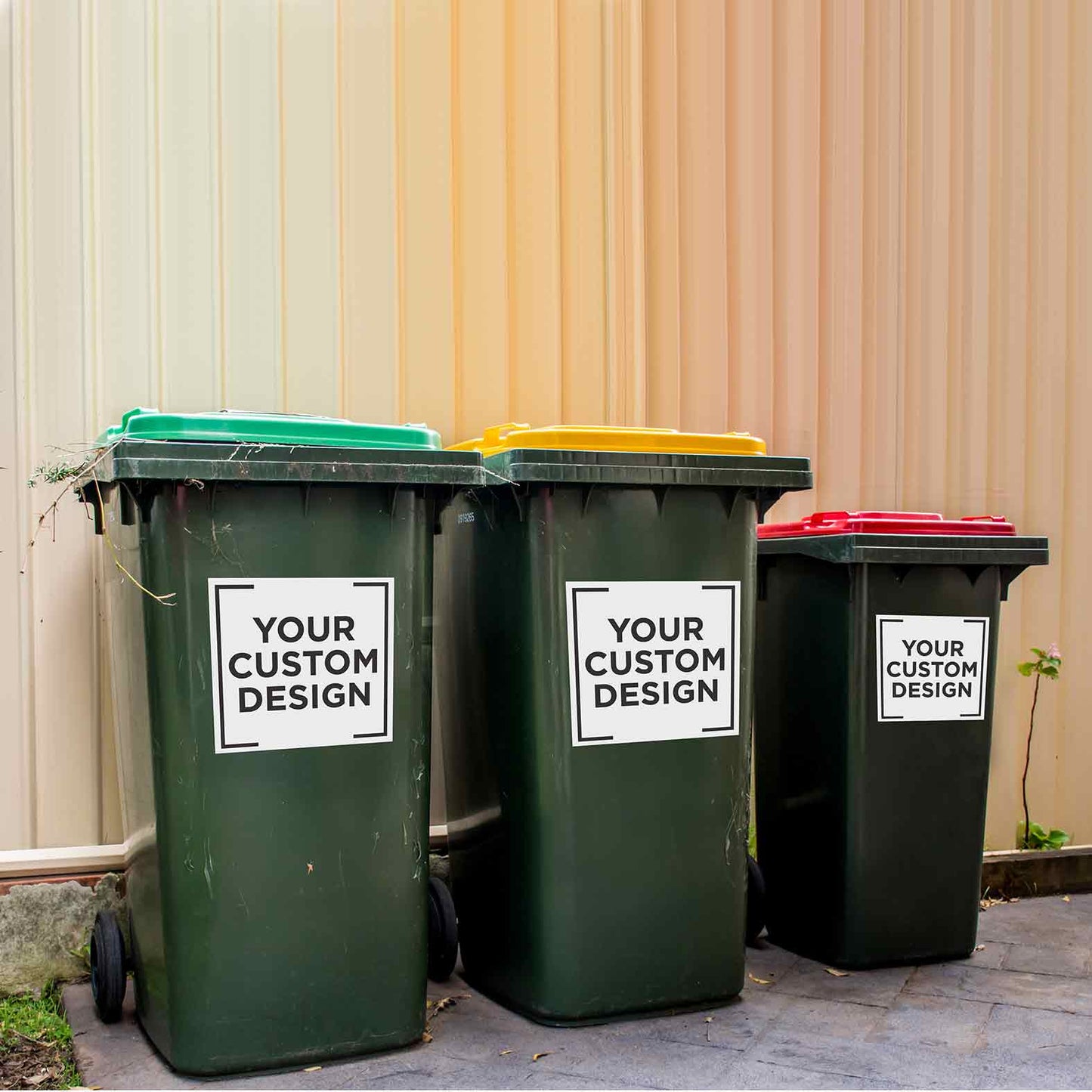 Custom Design Wheelie Bin Stickers - New Signs