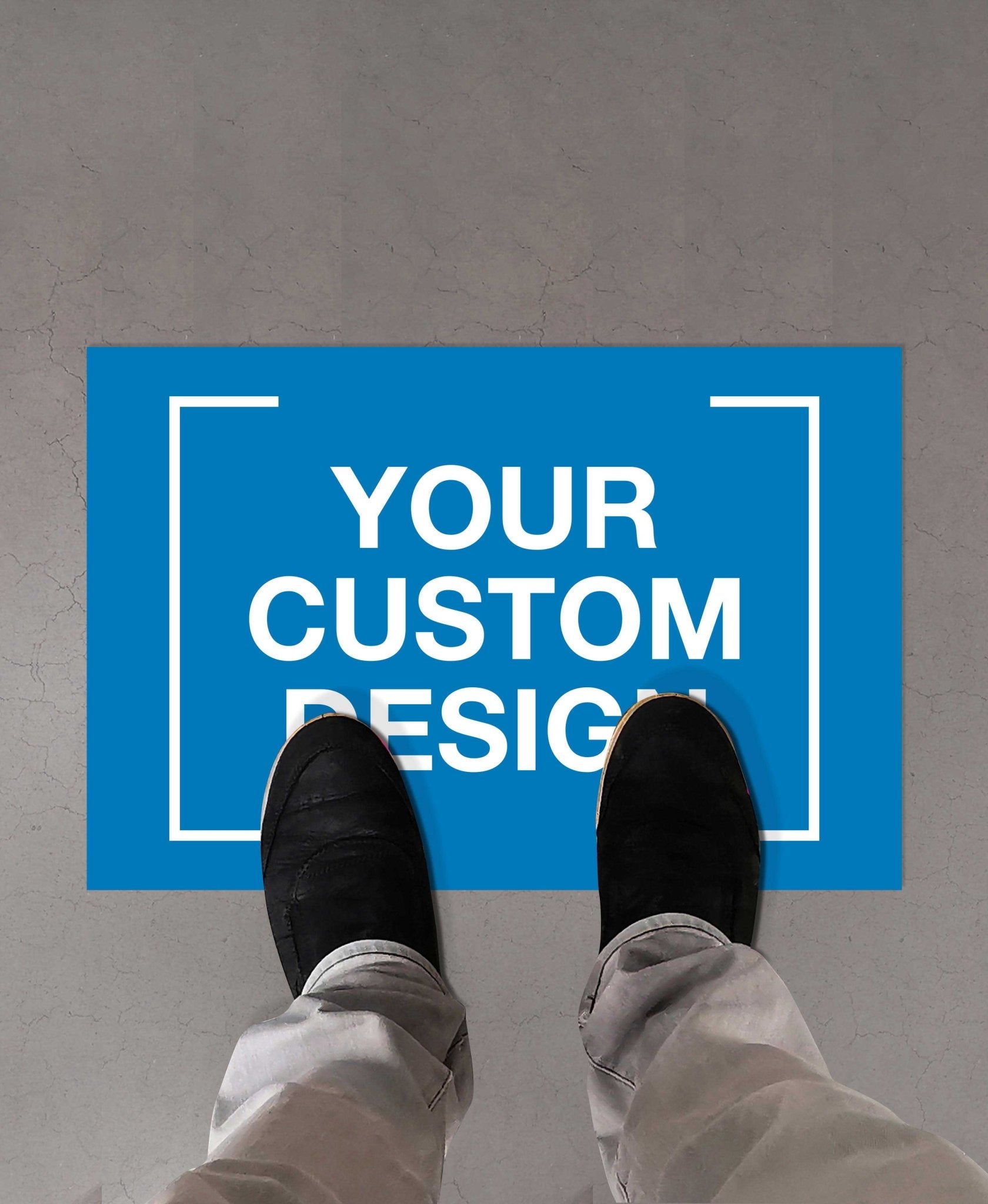 Custom Rectangle Vinyl Sticker + Anti - Slip - New Signs