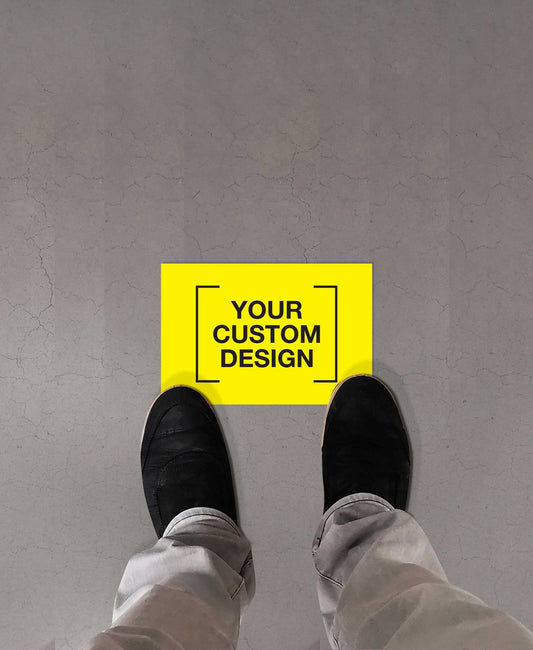 Custom Rectangle Vinyl Sticker + Anti - Slip - New Signs