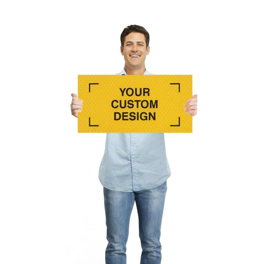 Custom Small Skinny Multi Message Traffic Sign - New Signs