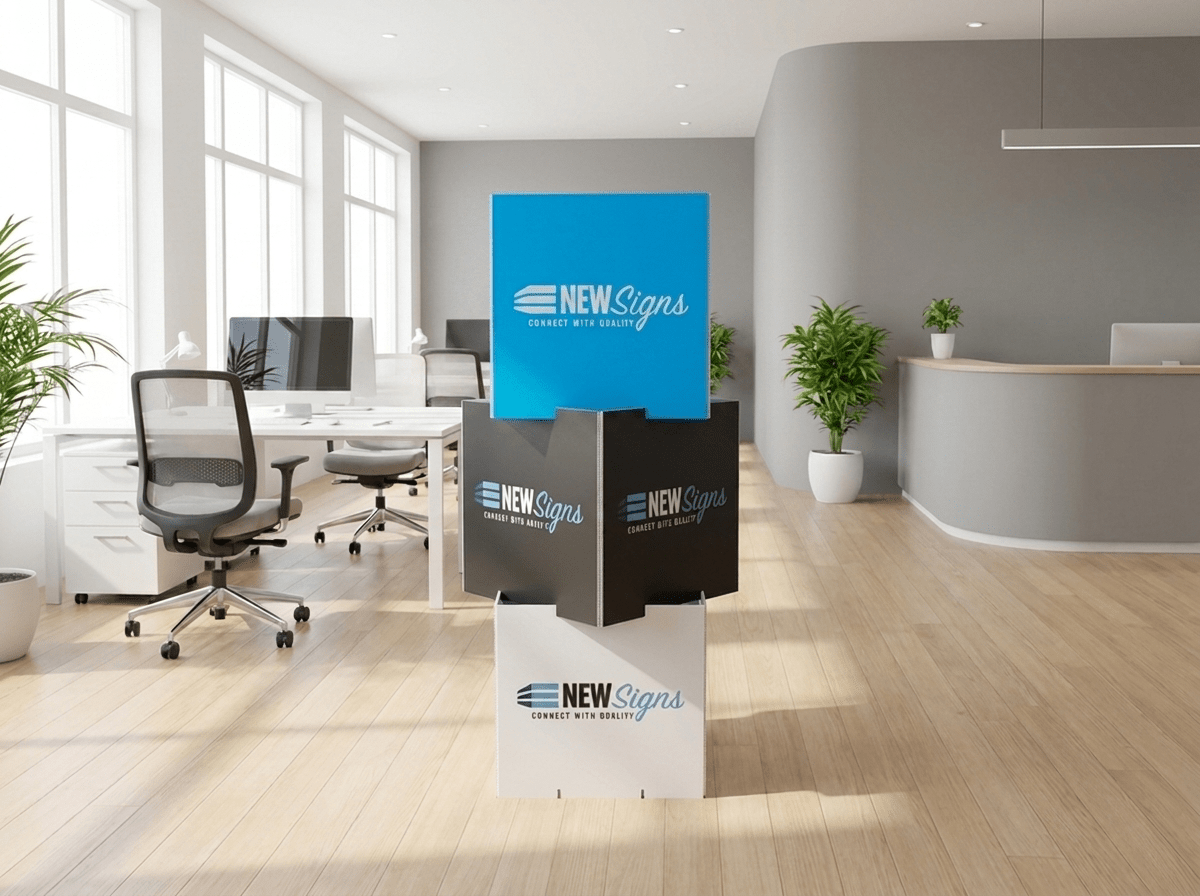 Custom Stackable Corflute Cubes - New Signs