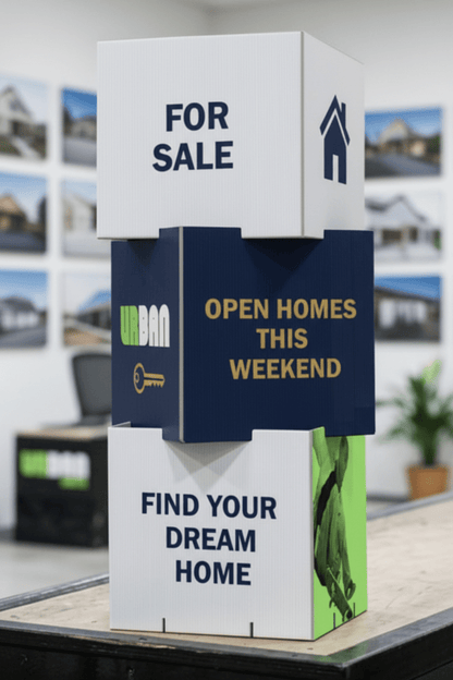 Custom Stackable Corflute Cubes - New Signs