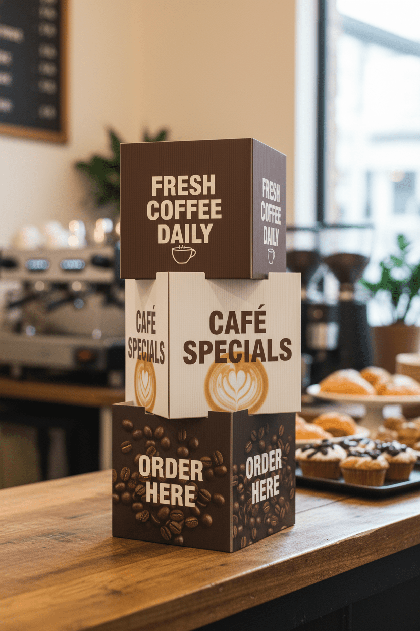Custom Stackable Corflute Cubes - New Signs