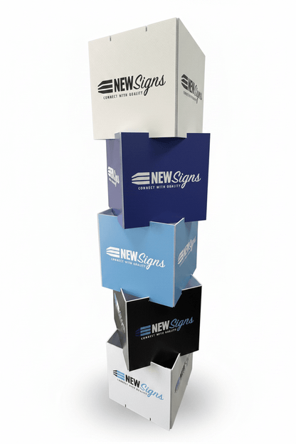 Custom Stackable Corflute Cubes - New Signs