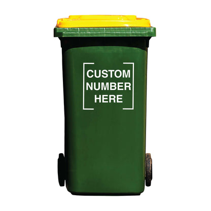 Custom Wheelie Bin Number Sticker - New Signs