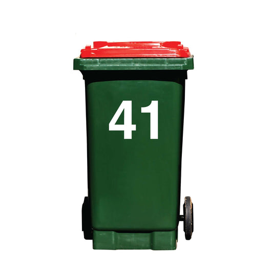 Custom Wheelie Bin Number Sticker - New Signs