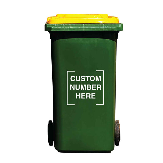 Custom Wheelie Bin Number Sticker - New Signs