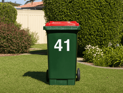 Custom Wheelie Bin Number Sticker - New Signs