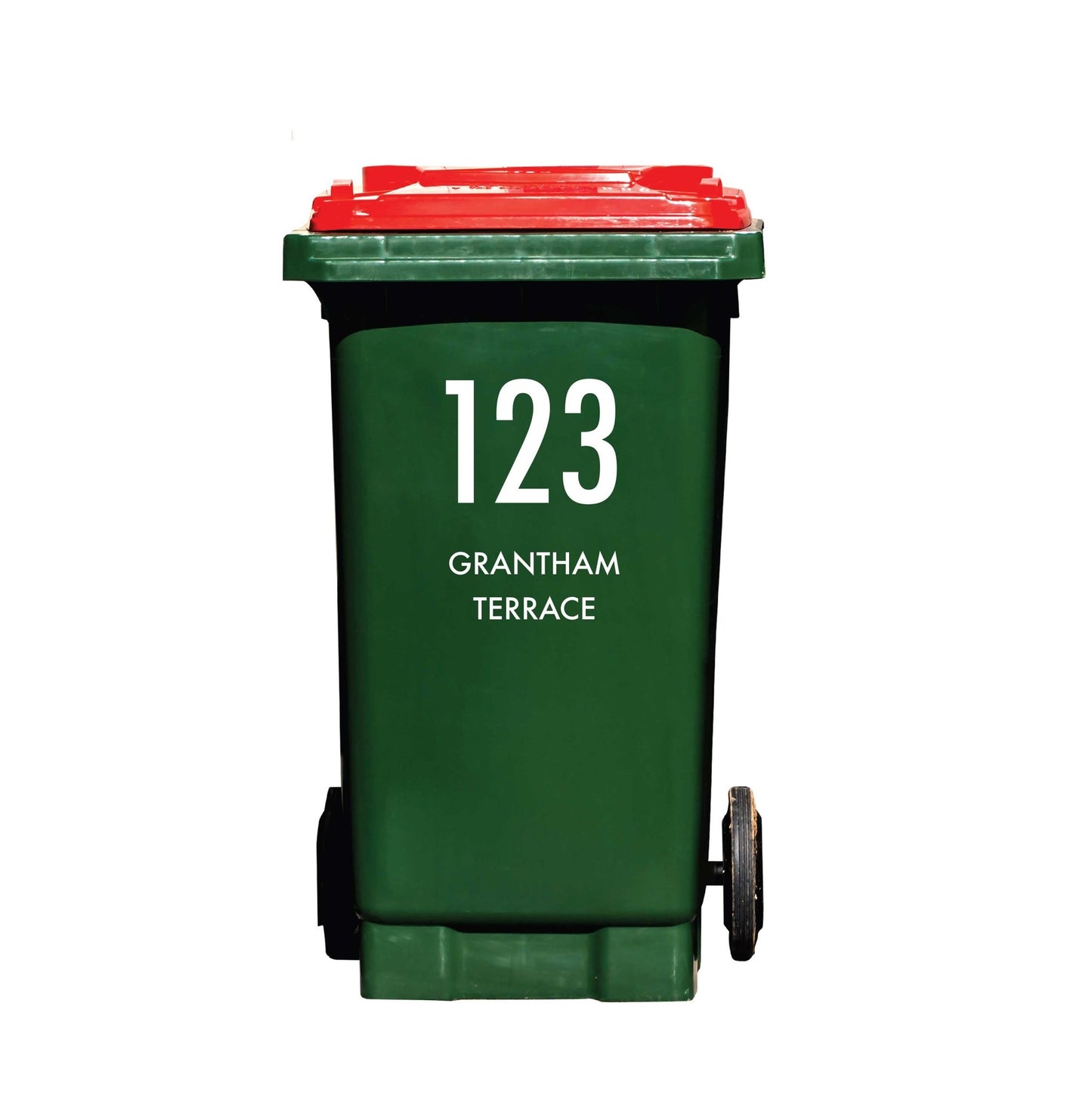 Custom Wheelie Bin Street Name & Number Sticker - New Signs