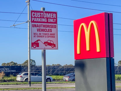 Customer Parking Only Unauthorised Vehicles Will Be Towed Sign - New Signs