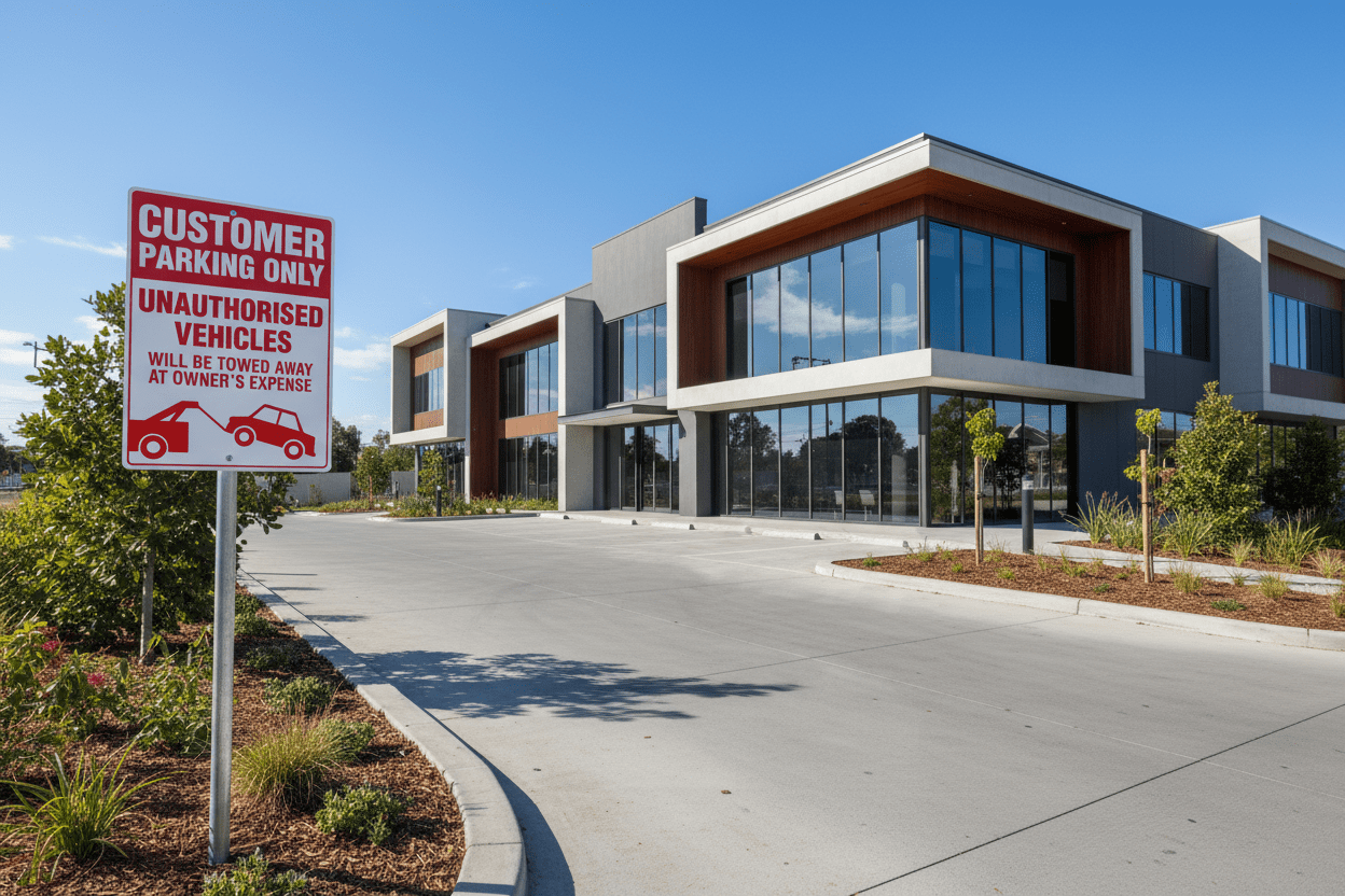 Customer Parking Only Unauthorised Vehicles Will Be Towed Sign - New Signs
