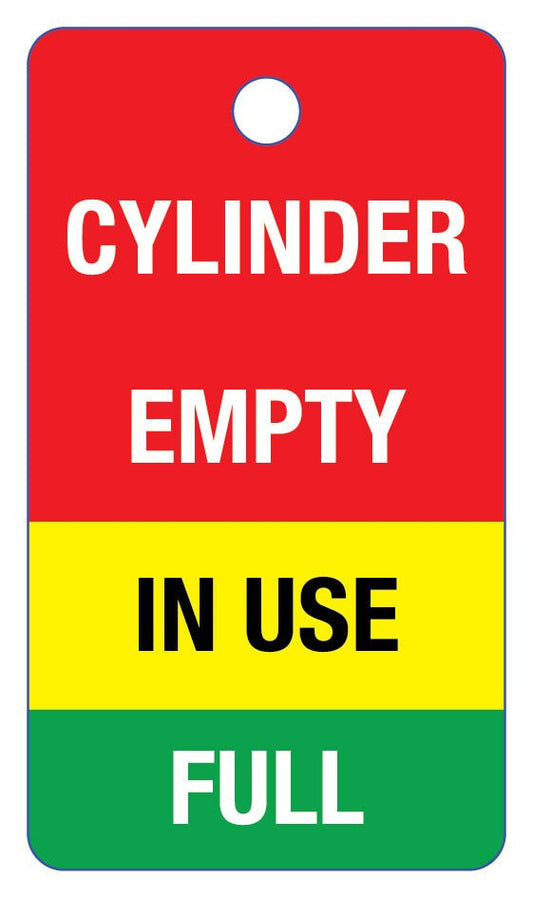 Cylinder Empty In Use Full Lock Out Tag - New Signs