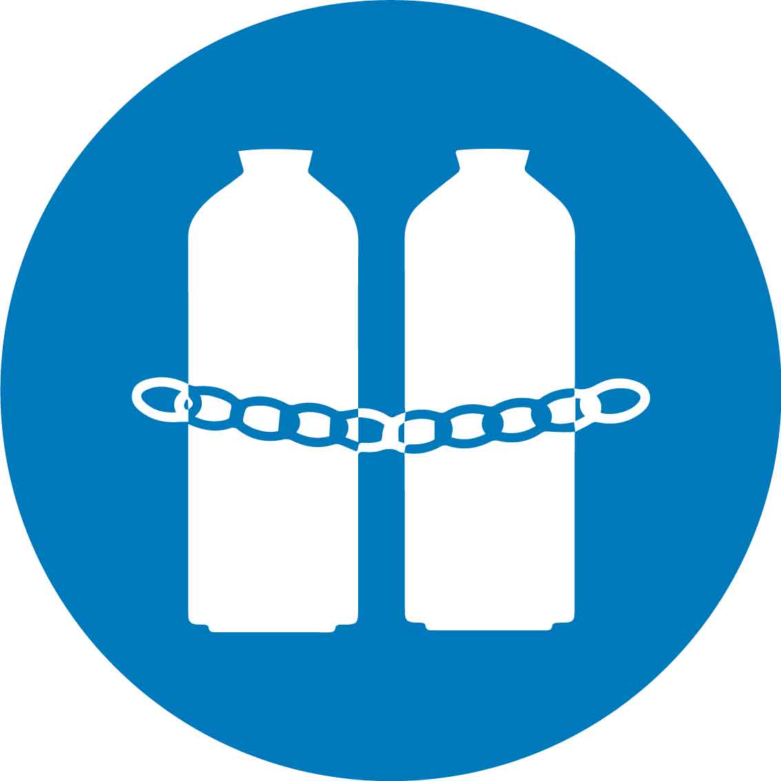 Cylinders Must Be Chained Decal - New Signs