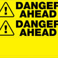 Danger Ahead - Landscape Corflute Toblerone Signs - New Signs